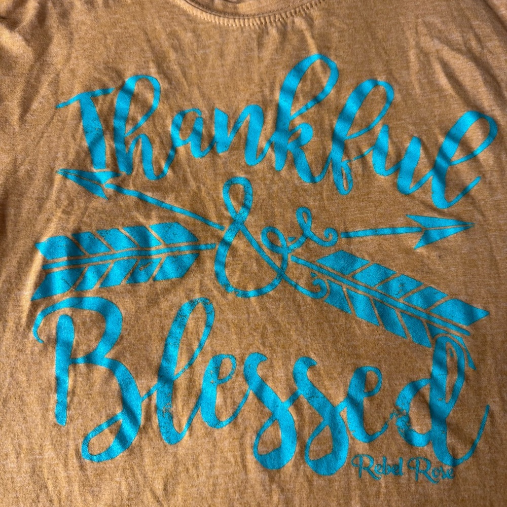 Thankful and Blessed Tee Thanksgiving XL